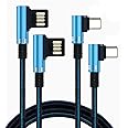 NOYMI 2 Pack TYPE-C USB Fast Charging Cable,Data & USB Cable for Android Phones & Tablets 6.6 FT & 3.3 FT,Blue