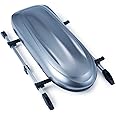 AXspeed RC Roof-box with Rack Luggage Box Luggage Carrier with Rail Bar for 1/10 TRX4 TRX6 Crawler Car (Titanium)