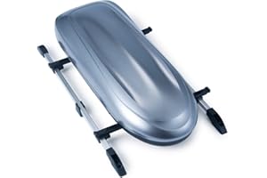 AXspeed RC Roof-box with Rack Luggage Box Luggage Carrier with Rail Bar for 1/10 TRX4 TRX6 Crawler Car (Titanium)