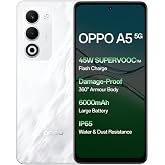 Oppo A5 Telefon, 8GB RAM, 256GB Hafıza, Android Akıllı Telefon, 50MP Kamera, Uzun Pil &Ouml;mr&uuml; (Mistik Beyaz)