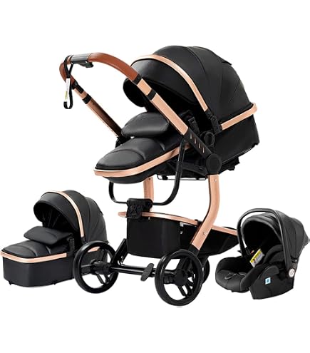 LIONELO Amber Kinderwagen 3 in 1 Kombikinderwagen Set sportlicher Sitz  fester Babywanne Autositz Tasche Moskitonetz Regenschutz XXL-Dach mit  Sonnenschutz (GRAU GRAFIT) : Amazon.de: Baby
