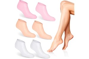 Nizirioo 3 Pezzi Calzini Idratanti In Silicone, Calzini Idratanti Elastici, Calzini In Silicone, Per Piedi Secchi E Screpolati E Ammorbidire Le Pelli Ruvide Cura Dei Piedi Dopo La Pedicure(L)