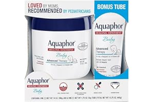 TAZZLE Aquaphor Baby Healing Ointment Bundle – 2 Pack of Eucerin Aquaphor Baby Ointment for Dry, Cracked Skin & Nappy Rash – Nappy Rash Cream for Babies