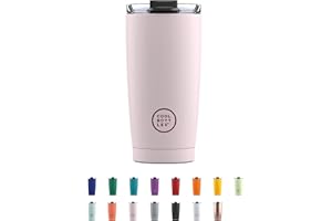 Cool Bottles - Tumbler - Vaso Térmico de Acero Inoxidable - 550 ml - Pastel Pink - Taza de Café - Altura 18 cm - Bebidas Frías 10 horas y Calientes 5 horas - Tapa Hermética - Libre de BPA