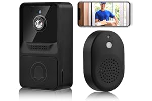 Housiwill Doorbell Camera, 1080p High-Definition Video Doorbell, Intercom Night Vision Camera Doorbell Wireless, Rechargeable Video Doorbell with 2-Way Audio, Realize Cloud Storage (Without Battery)