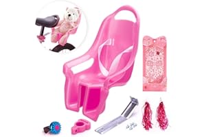 MOSHAY-BUDDY Moshay Siège de vélo universel avec autocollants pour filles et enfants (violet)