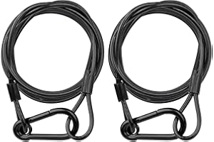 jindaaudio Cable de seguridad para iluminación (paquete de 2), cable de seguridad para iluminación de escenario con capacidad de carga de 25kg (diámetro 3mm/0,12in, longitud 200cm/78,74in)