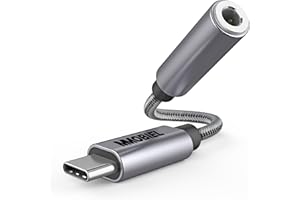 ‎MMOBIEL MMOBIEL USB-C na 3,5mm TRRS Gniazdo Słuchawkowe Jack-32Bit/384Khz -USB-C na AUX Przewód Adaptera Kompatybilny z Samsung Galaxy S25/S24, iPad, MacBook, iPhone 17 16 15, Pixel 8 i Nie Tylko - Aluminium