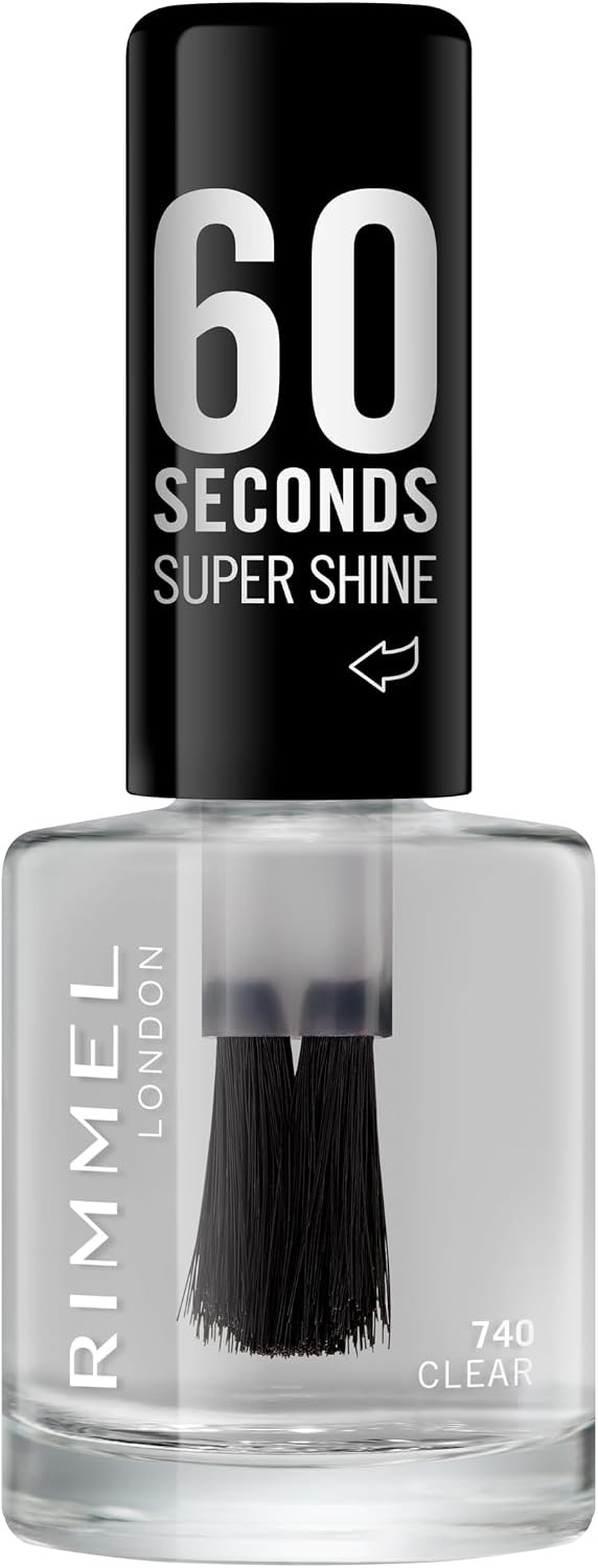 Rimmel London 60 Seconds Super Shine Nail Polish, 740 Clear, 8 ml