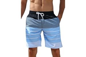 iCKER Herren Shorts Badehose Badeshorts Strand Shorts Beach Shorts Board Shorts Schnelltrocknend für Sommer