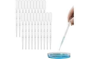 Mailfull 100 st Pipetter Plast Engångsvätska Droppare med Skala Squeeze-överföringspipetter för Laboratorium Barn och DIY Vet