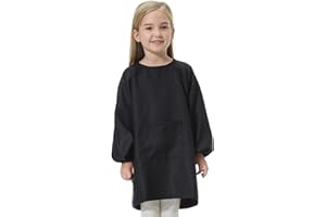 KISBEIBI Delantales de pintura para niños, delantal de pintura W-aterproof para pintar, hornear, cocinar, delantal de artista para niños