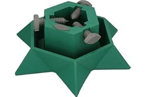KOTARBAU® Soporte Árbol de Navidad - Plástico - Base para Pino de Navidad - para Árboles hasta 2 m - Verde - con Depósito de Agua - Diseño en Forma de Estrella