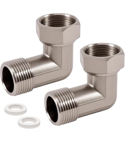 2x Messing Winkelverschraubung 90° 3/4 Zoll - Für Wasserinstallation & Heizung