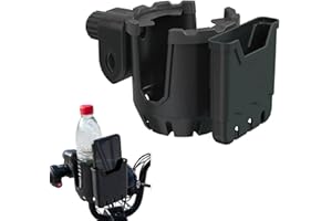 LINGJIONG Stroller Accessories | Stable Stroller Cup Holder with Phone Organizer,Wheelchair Accessories and Stroller Accessories Cup Holder for Stroller with Phone Holder