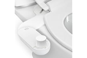 Medymoll Bidet para wc, vater japones bidet para inodoro, ducha higienica para wc grifo wc higienico inodoro inteligente adaptador wc delgada 8 mm, Boquilla Ajustable, facil instalacion, agua fría