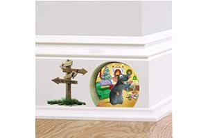 PINICECORE ratón divertido esquina de la pared pegatinas agujero decoración regalo de los cabritos DIY adesivo de Paredes animales de dibujos animados arte de la etiqueta mural