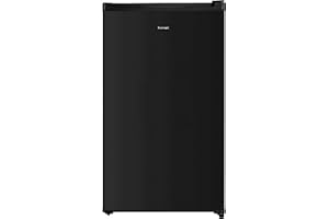 homeX CS1014-B Kühlschrank | 90L Gesamt-Nutzinhalt | Freistehend | Cool-Zone | Mit Gemüsefach | Temperaturregelung | Schwarz