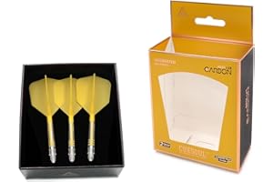 CUESOUL CUESUL Rost T19 Eje de dardo Integrado de Carbono y Vuelo de ala Grande, Conjunto de 3