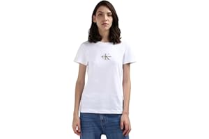 CALVIN KLEIN JEANS Calvin Klein T-Shirt Maniche Corte Donna Monologo Slim Scollo Rotondo