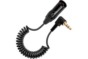 Hemlosk XLR-kabel hane till jack, mikrofonjackkabel, 3-stifts XLR-kontakt till 3,5 mm, 90 graders TRS, för bärbar dator, MP3