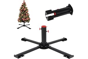 HARRMS Soporte de árbol de Navidad, Robusto y Plegable Soporte de Metal Negro, Adecuado para árboles de Navidad Artificiales y sombrillas (5,8 cm de diámetro)