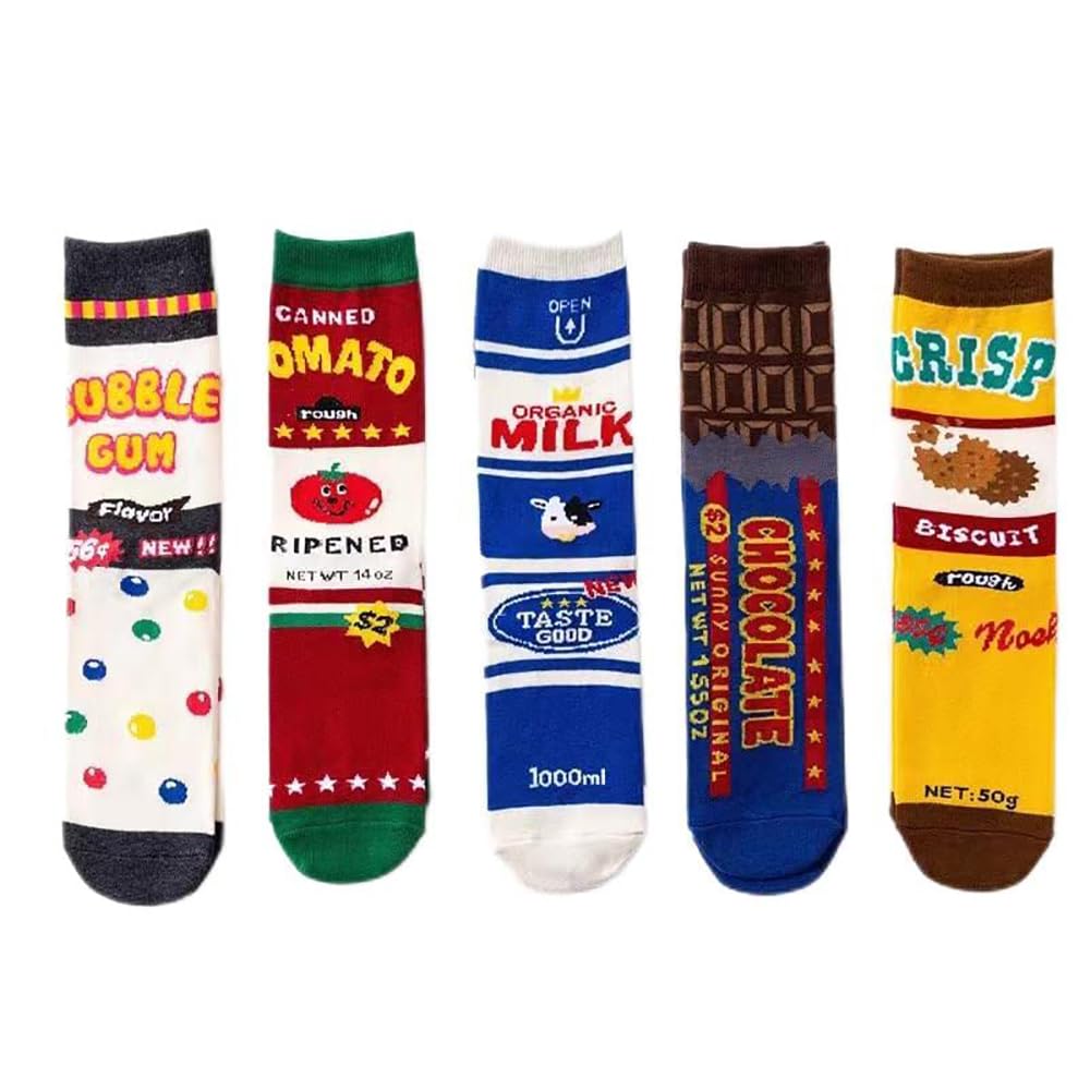 NALACAL Funny Mens Colorful Dress Socks - Fun Novelty Patterned Cotton Crazy Design Socks(4 Packs): Buy Online at Best Price in UAE - Amazon.ae 4