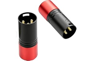 QIANRENON 120 Ω DMX terminator stabilisator 120 ohm 3-stifts XLR belysning signaler terminator motstånd anslutning kontakt kontakt kontakt guldpläterade kontakter, för DMX512 scener belysningssystem