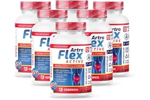 (6 Pacchi) Artroflex Active – Glucosamina e Condroitina – 30 Capsule – Integratori Articolazioni e Cartilagine – con Boswellia, Curcuma, Pepe Nero