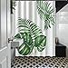 Produktbild TS-nslixuan Wasserdichte Badewanne Gardinen Badezimmer Dusche Vorhangstoff Badewanne Vorhang Wasserdicht Grün Blatt Duschvorhang, 180Cmx200Cm (72 X 78)