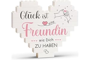 Greatabox Beste Freundin Geschenke, Geschenke für Freundin Frauen, Geschenk Freundin Geburtstag, Herzförmiges Plakette-Dekoration, Geschenke für Freundin, Freundschaftsgeschenke, Weihnachtsgeschenke