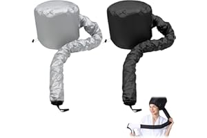 BORISCA 2 Pezzi Casco per Asciugatura Cuffia Asciugacapelli, Cuffia Casco Asciugacapelli per Ricci per Phon per Uso Domestico, Asciugatura