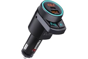 ‎FEEGAR F Feegar Q300 Pro Transmiter FM Bluetooth Stereo AUX Auto-Search QC3.0 PD 38W Ładowarka samochodowa USB HD Mikrofon Typ C PD 3.0/4.0 Siri Assistant Pokazuje stan napięcia w aucie