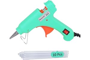 THEMISTO 20 Watt Mini Hot Melt Glue Gun with 10 Glue Sticks for DIY Art and Crafts…