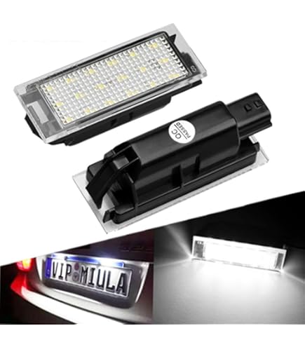 Lot De 2 Feux De Plaque D'immatriculation Arrière - Compatible Logan II, Sandero II, Clio, Kangoo, Master, Trafic… (réf. 8200480127)
