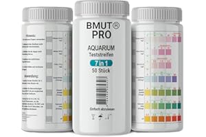 BMUT 50 tiras de prueba 7 en 1 para acuario, prueba de agua, estanque, peces, calidad del agua