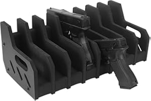 Gexgune Pistolenständer mit 4/6/8 Fächern | Schaumstoff-Waffenhalter-Organizer für Safe und Schrank | Kratzfester Pistolenständer