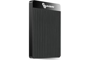 ‎SUHSAI SUHSAI Tragbare Externe Festplatte USB 3.1, 2,5-Zoll-Speicher im Taschenformat, 1 TB Festplatte, schlanke Festplatte, kompatibel mit MacBook, PC, Laptop, Desktop, Chromebook (schwarz)