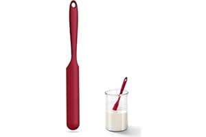 ‎U-TASTE U-Taste Wąska silikonowa szpatułka: odporna na wysokie temperatury 315°C, elastyczna szpatułka szklana z długim i smukłym uchwytem do skrobania sosów, mieszania rozruszników zakwasu, pasuje do małych