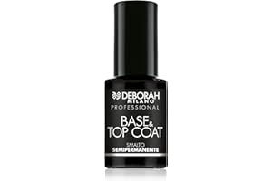 Deborah Milano - Smalto Semipermanente Gel Base & Top Coat, Effetto Plumping a Lunga Durata, Dona Unghie Protette e Rinforzate, 4.5 ml