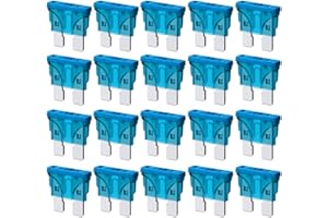 Gebildet Fusibili per Auto Standard da 15A, Fusibile a Lama ATC ATO per Autoveicoli da 15A, Fusibili per Auto da 15A per Camper, Camion, SUV (Confezione da 20 Pezzi)