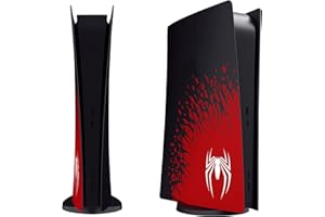 FORMLESSEMPIRE Faceplate for PS5 Side Shell Plates PlayStation 5 Digital Edition Spider Console Replacement Accessory Case Cover Black Plate Anti-Scratch Dust Cover Skin Protector