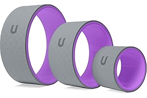 unycos - Roues de Yoga Antidérapantes, Kit de Yoga 3 Pièces 32 cm/26 cm/16,5 cm, Accessoires de Yoga pour Etirer le Dos, Améliorer la Flexibilité et Soulager la Douleur, Durable et Léger