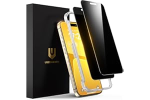 UNBREAKcable Panzer Sichtschutz Glas für iPhone 15 Pro [2 Stück], Blickschutzfolie für iPhone 15 Pro 6,1 Zoll, Anti-Spähen Privatsphäre Schutzglas, Kratzfest, Anti-Fingerprint und blasenfrei