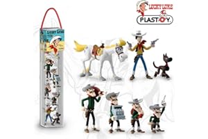 Plastoy SAS 70387 - Tubo Lucky Luke, 7 personaggi