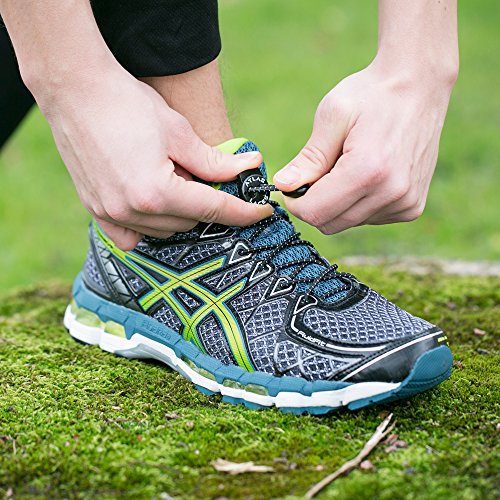 Atlas Laces 3-PACK – Elastische Schnürsenkel m. Schnellschnürsystem – Die perfekten Schuhbänder & Schnellverschluss für Marathon und Triathlon Athleten, Kinder, Senioren, etc. (3 Paar – Schwarz) - 5