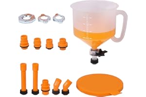KIXOLAZR Kit d'entonnoir de remplissage de liquide de refroidissement pour radiateur de voiture, entonnoir antigel, kit de purge de remplissage de 15 pièces, purgeur d'antigel automobile pour véhicule