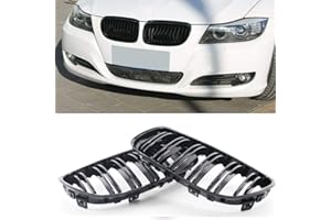 BESIDE_AUTO E90 E91 LCI 325i 328i 335i 4D 2009-2011 parrilla delantera deportiva, color negro brillante