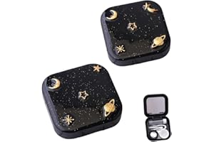 liyun Contenitore per lenti a contatto, supporto per lenti a contatto con specchio, portatile, con tappi L e R, accessori per lenti a contatto per viaggi a casa all'aperto