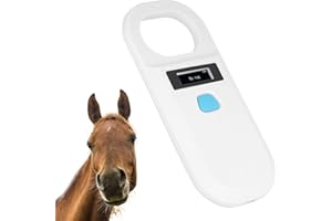 Junlucki Lector de identificación de identificación, escáner de Chip Sensible a Mascotas USB de Mano, portátil de Caballo para Etiqueta de Etiqueta
